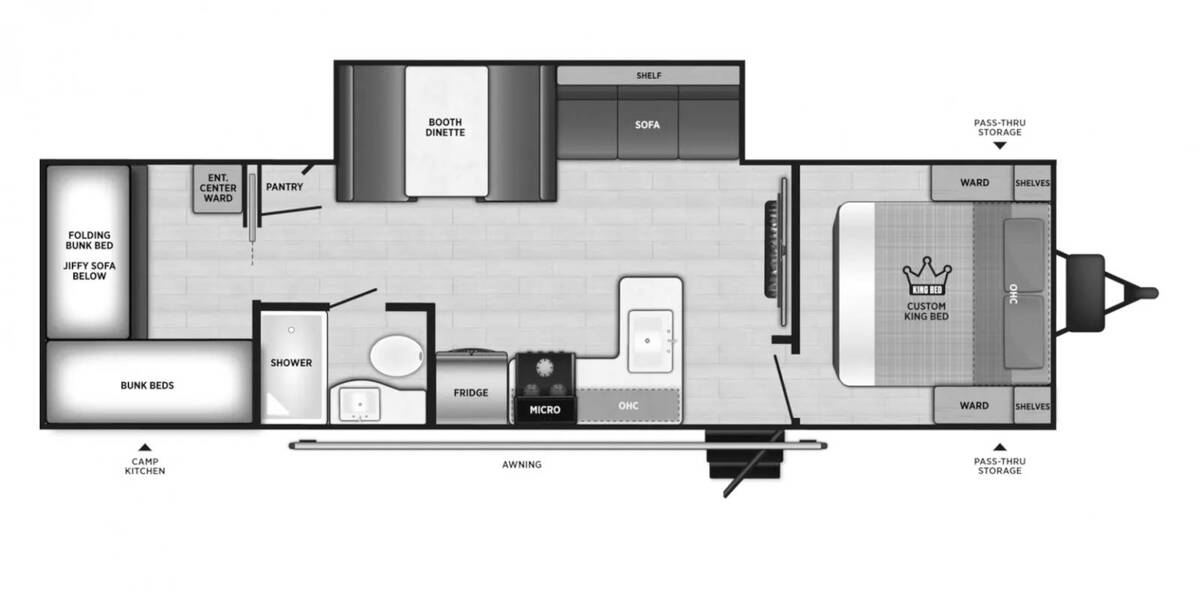 2027 Salem Cruise Lite 273QBXL Travel Trailer at Homestead RV Center STOCK# 2764 Floor plan Layout Photo
