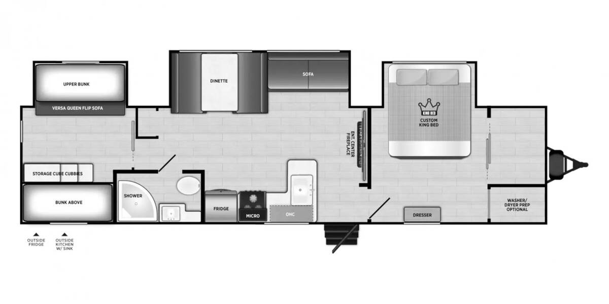 2027 Salem 33TS Travel Trailer at Homestead RV Center STOCK# 2767 Floor plan Layout Photo