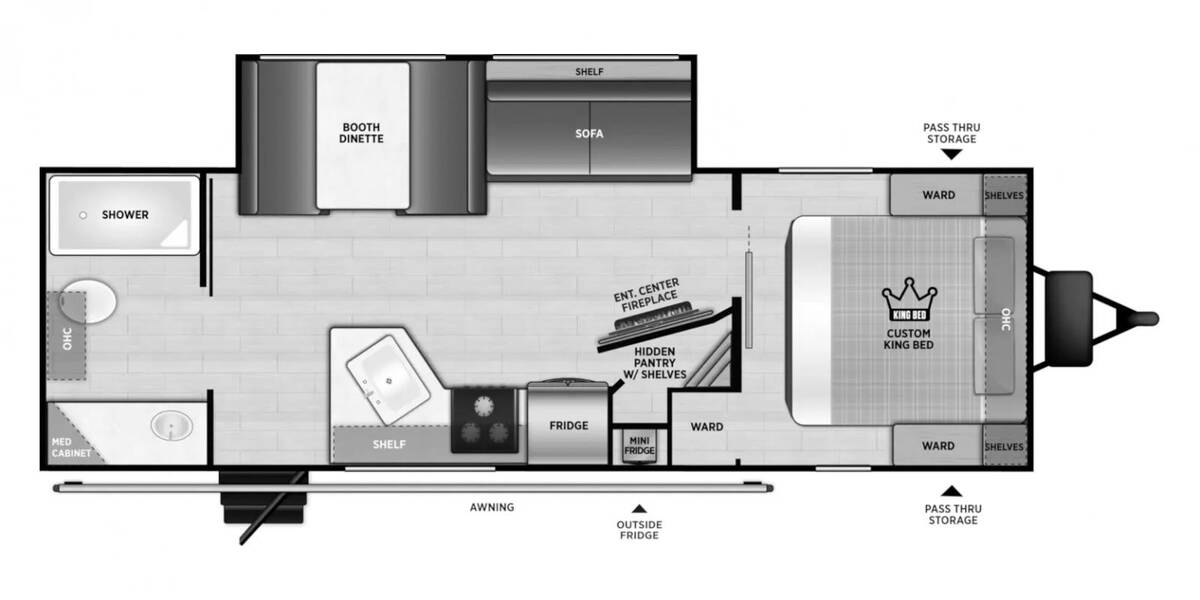 2027 Salem Cruise Lite 25ICE Travel Trailer at Homestead RV Center STOCK# 2768 Floor plan Layout Photo