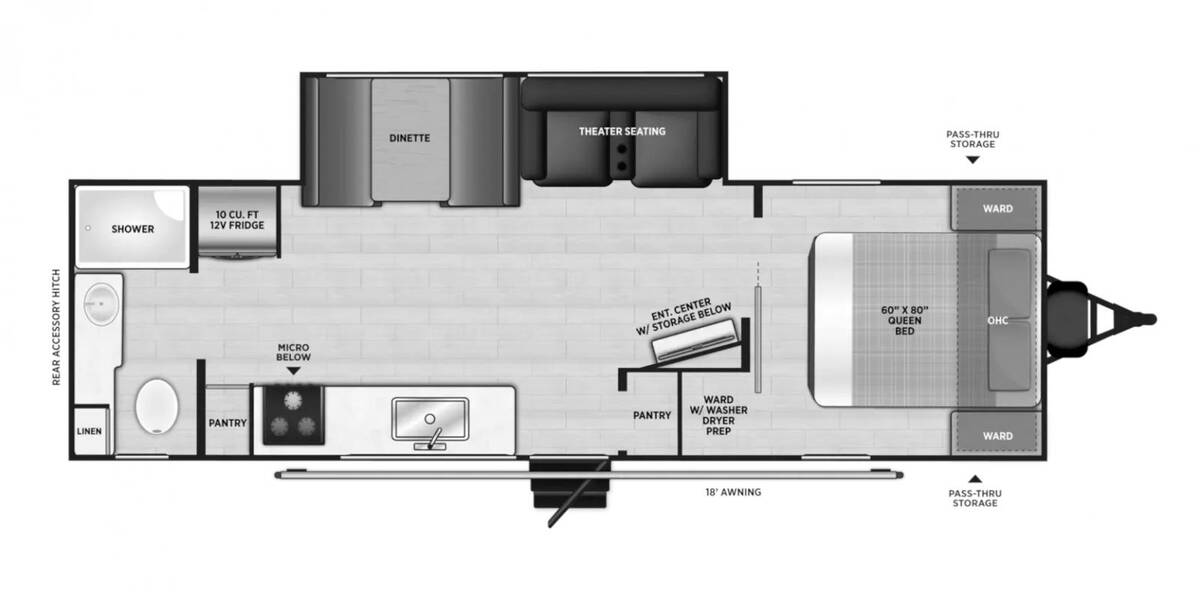 2027 Salem Hemisphere Hyper-Lyte 255RBHL Travel Trailer at Homestead RV Center STOCK# 2800 Floor plan Layout Photo