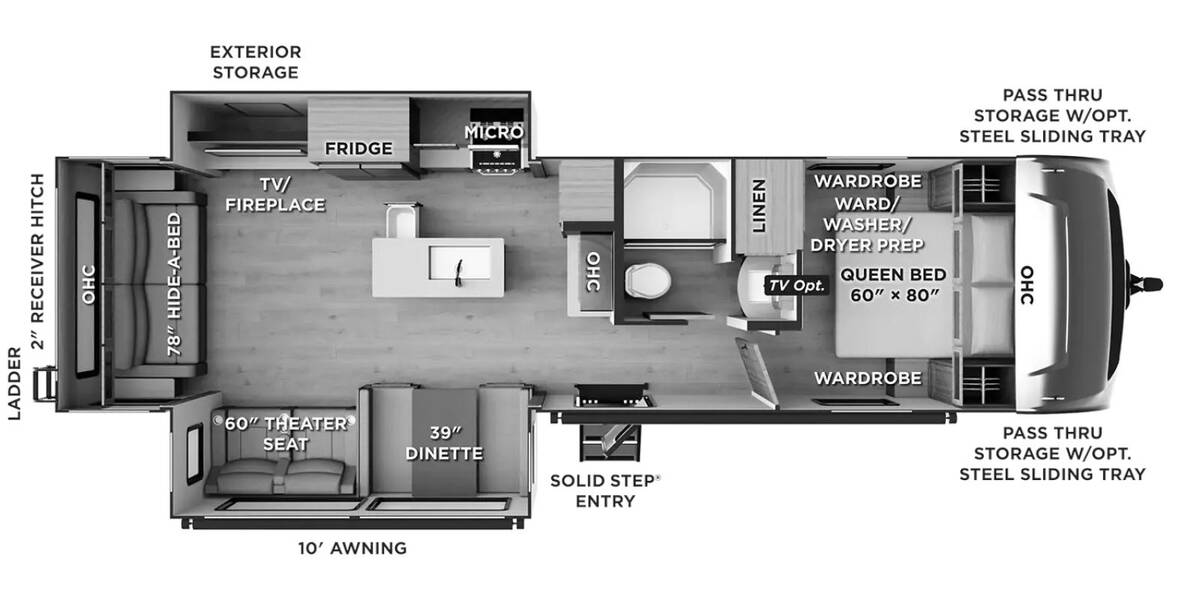 2027 Rockwood Ultra Lite 2916RL Travel Trailer at Homestead RV Center STOCK# 2803 Floor plan Layout Photo