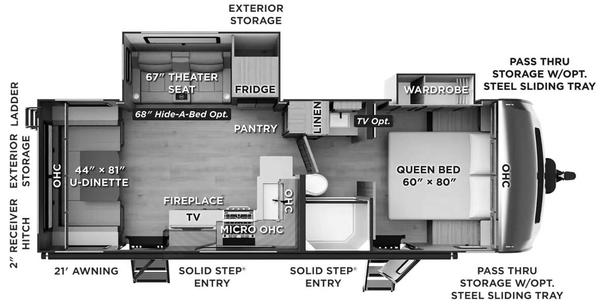 2027 Rockwood Ultra Lite 2618RD Travel Trailer at Homestead RV Center STOCK# 2811 Floor plan Layout Photo