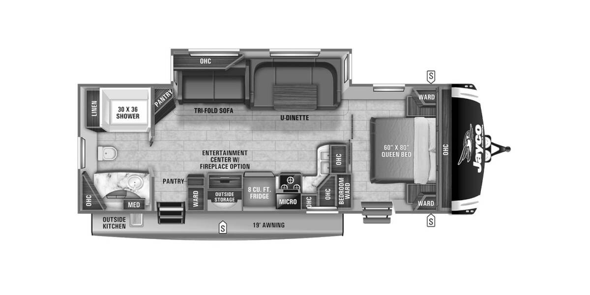 2021 Jayco Eagle HT 272RBOK Travel Trailer at Homestead RV Center STOCK# 2818 Floor plan Layout Photo
