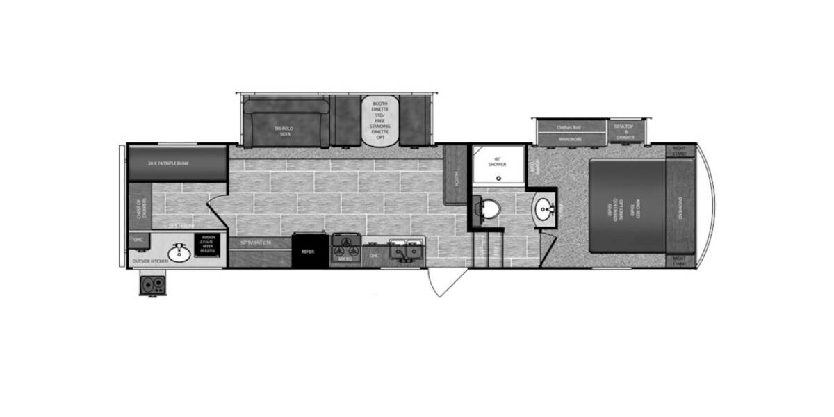 2019 Wildcat Ultra Lite 31BH Fifth Wheel at Homestead RV Center STOCK# 2824 Floor plan Layout Photo