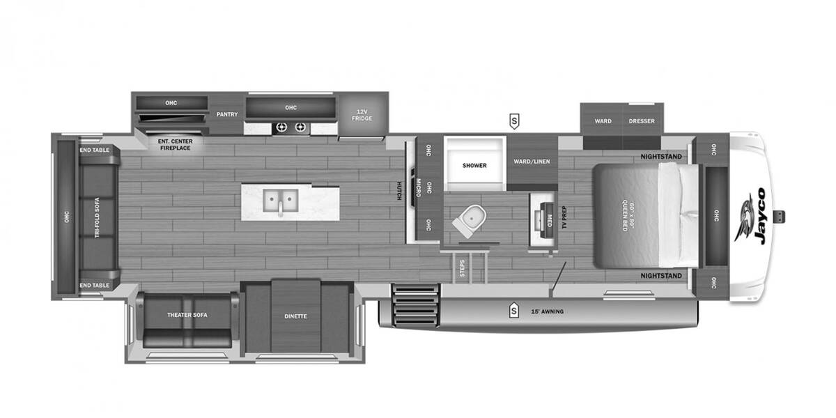 2027 Jayco Eagle SLE 30RLT Fifth Wheel at Homestead RV Center STOCK# 2825 Floor plan Layout Photo