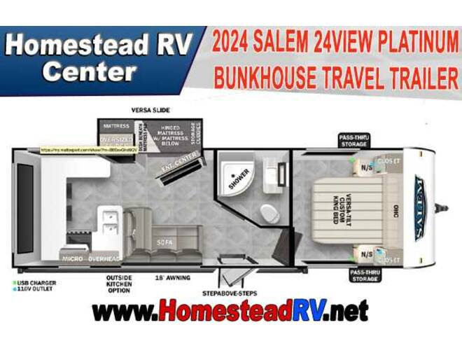 2024 Salem Cruise Lite 24VIEWX Platinum Travel Trailer at Homestead RV Center STOCK# 2191 Photo 2