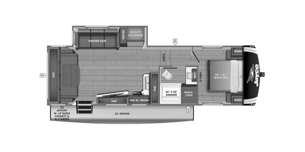 2024 Jayco Eagle HT 25RUC Fifth Wheel at Homestead RV Center STOCK# 2214 Floor plan Layout Photo