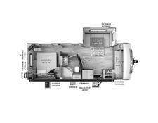 2024 Rockwood Mini Lite 2506S Travel Trailer at Homestead RV Center STOCK# 2247 Floor plan Image