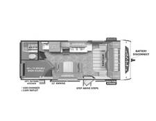 2024 Salem Cruise Lite 19DBXLX PLATINUM Travel Trailer at Homestead RV Center STOCK# 2255 Floor plan Image