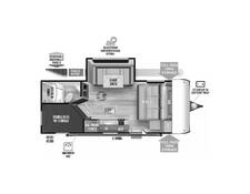 2024 Salem FSX 178BHSK Travel Trailer at Homestead RV Center STOCK# 2271 Floor plan Image