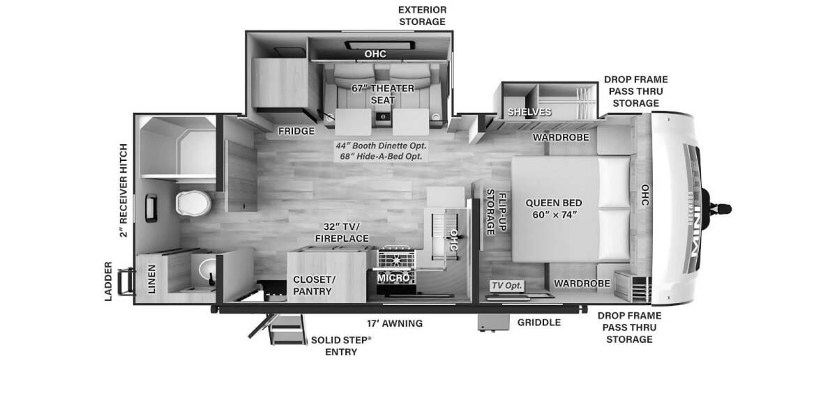 2024 Rockwood Mini Lite 2511S Travel Trailer at Homestead RV Center STOCK# 2276 Floor plan Layout Photo