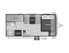 2024 Keystone Springdale Classic Mini 1800BH Travel Trailer at Homestead RV Center STOCK# 2303 Floor plan Image